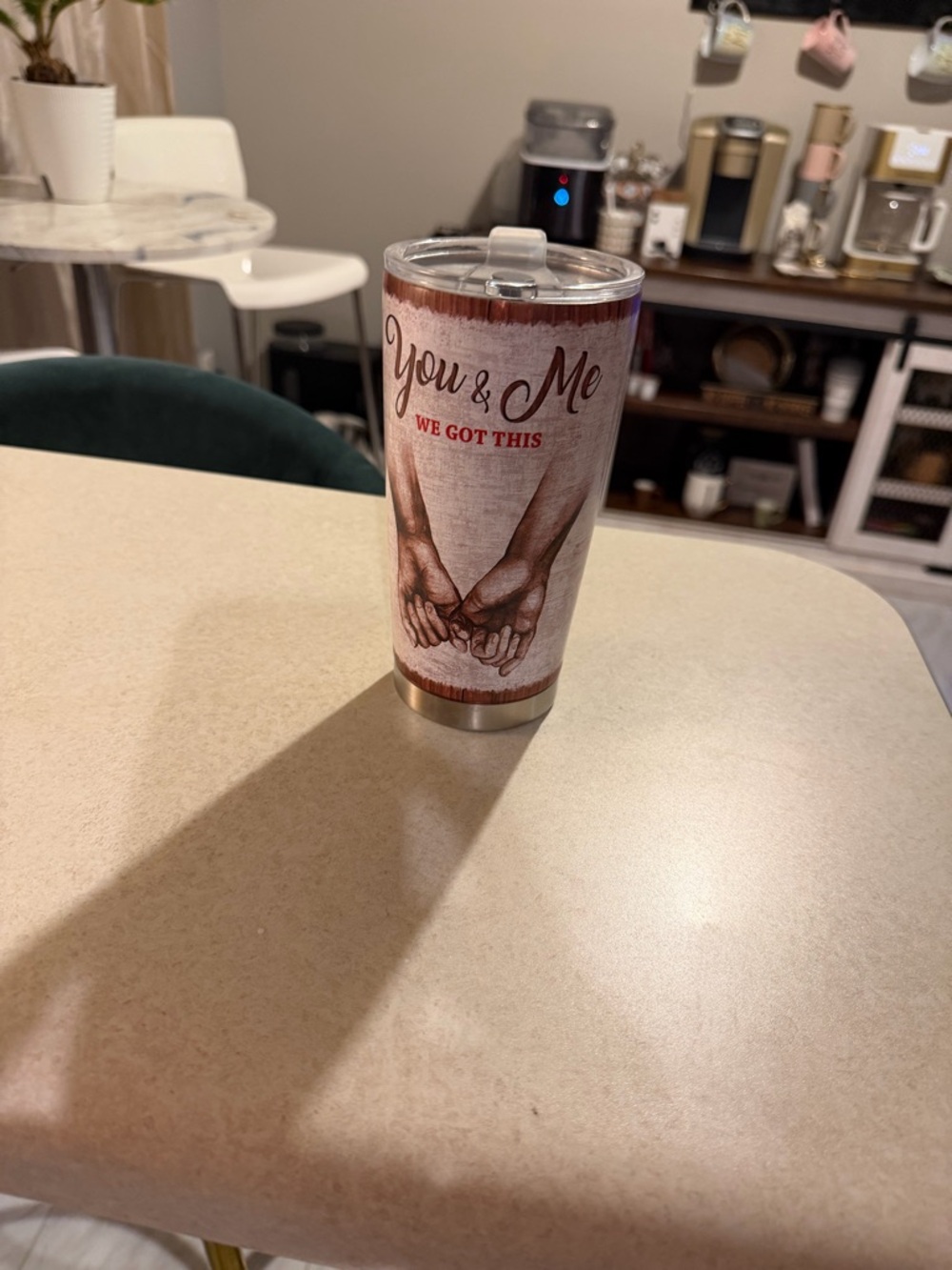 'We Got This' Insulated Tumbler - Brown/White